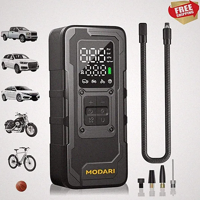 Cordless Tire Inflator - Portable Air Compressor Up to 160 PSI for Cars & Bikes